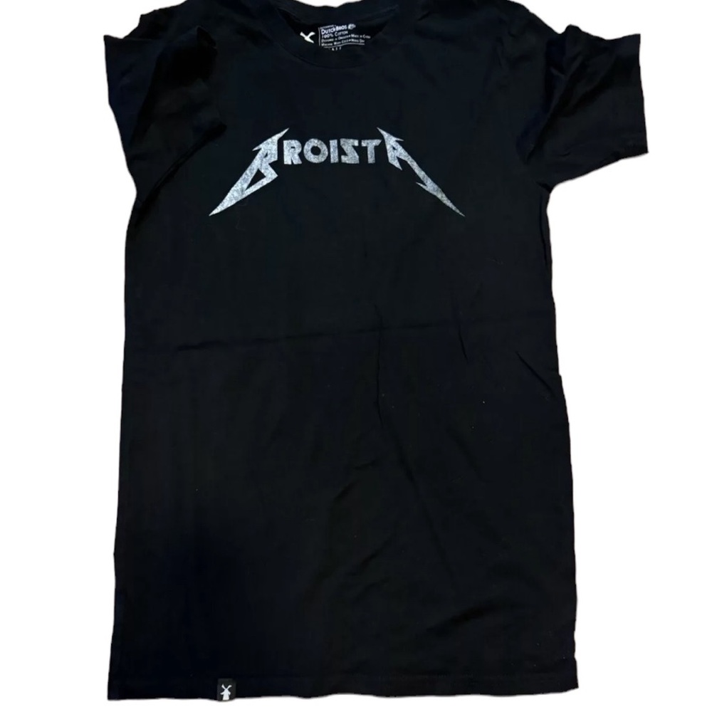 Dutch Bros Black BROISTA Metallica Short Sleeve SMALL+MEDIUM+LARGE+XL Limited …
